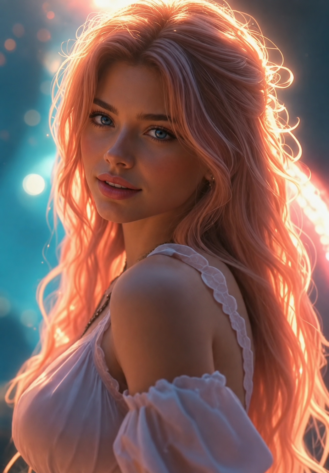 LARA QUEST — halo rose-orangé