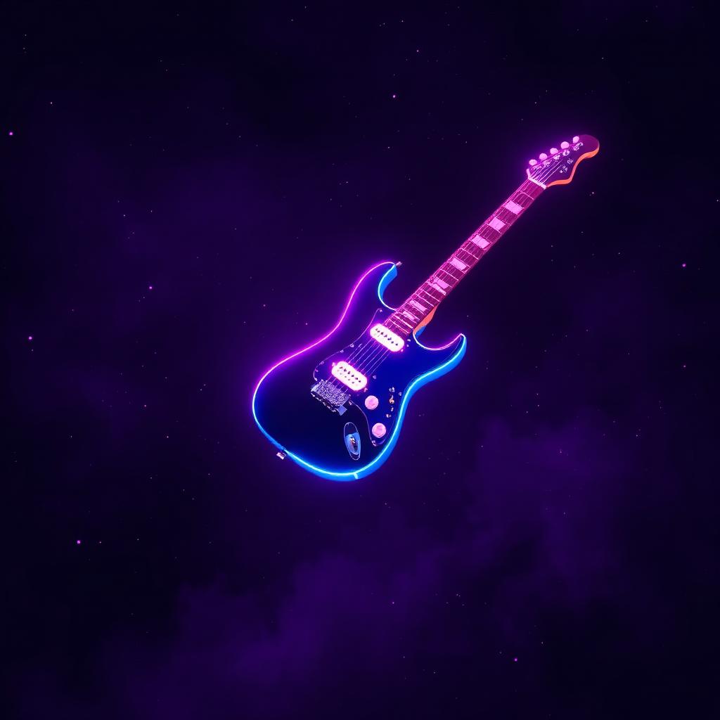 Guitare flottante futuriste